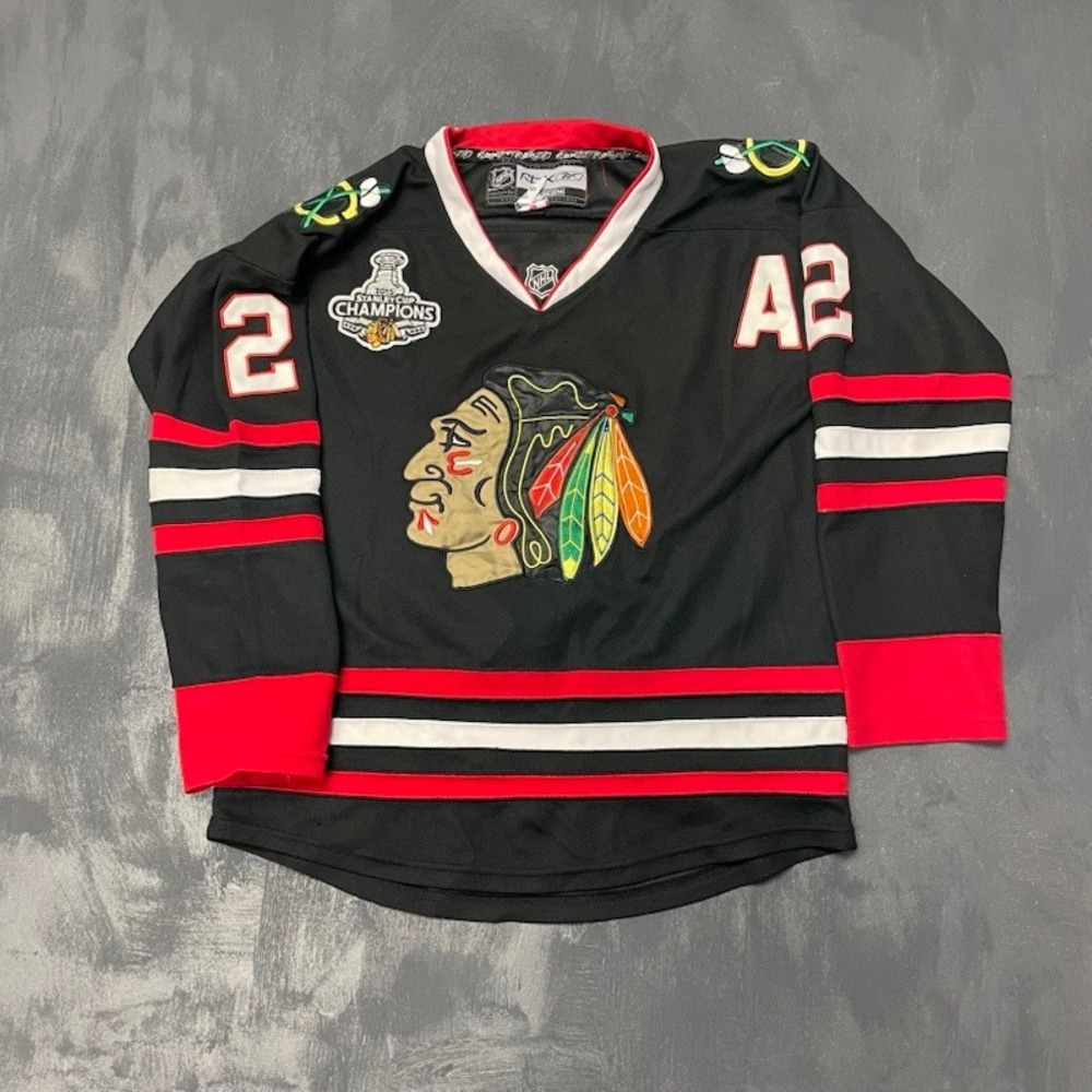 Duncan Keith Blackhawks Jersey Small Black Reebok Hockey NHL